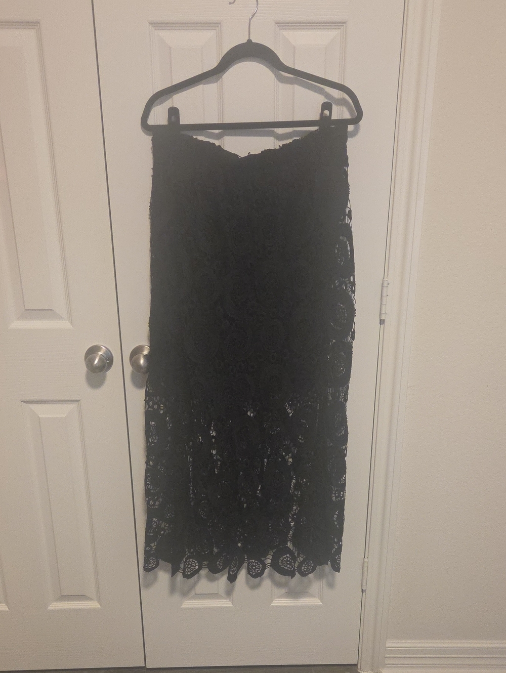 Lane Bryant Black Lace Midi Skirt